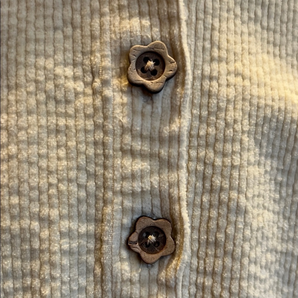 O'Neill Cream Button-Front Corduroy Mini Dress S - Picture 4 of 8